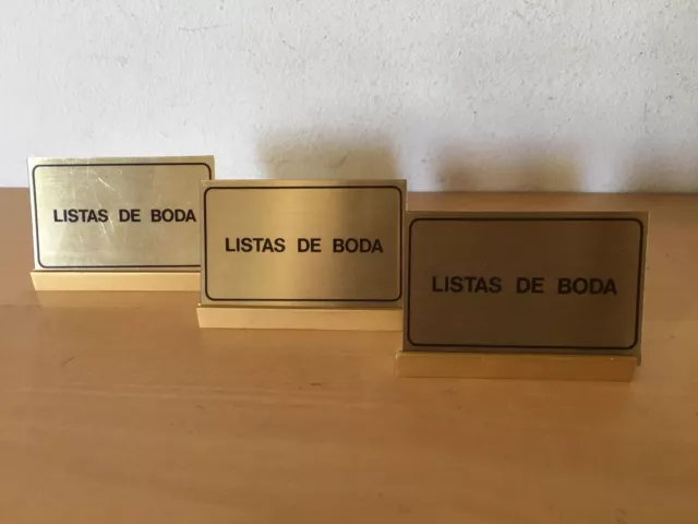 Used - 3 CARD SUPPORTS  3 SOPORTES TARJETAS  "Listas de Boda" - Usado