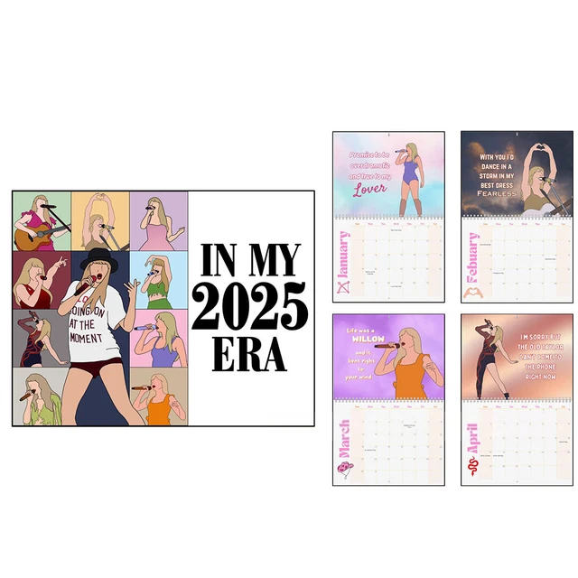 TAYLOR SWIFT 2025 Calendar Eras In My 2025 Era TS Lyrics Calendar Gift