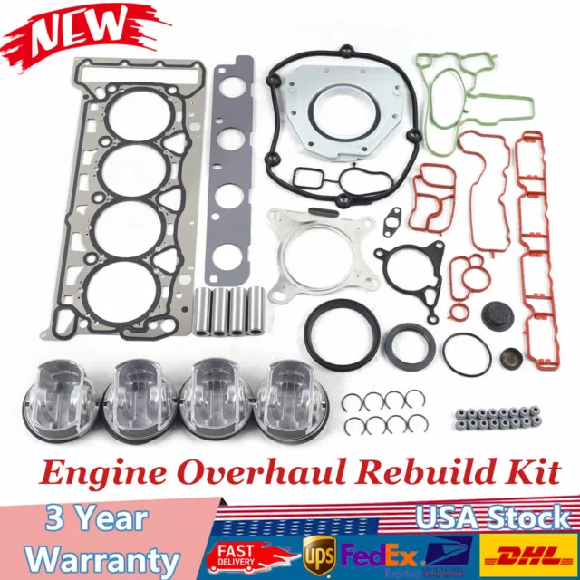 06H 107 065 AM Engine Piston Cylinder Head Gasket Oil Seal Kit For Audi TT A3 A4
