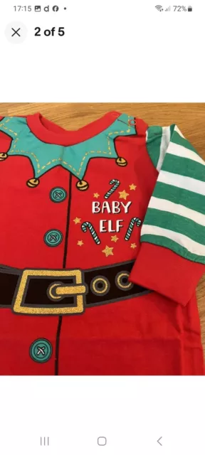 Baby Elfe Weihnachten Kleid Schlafanzug 3-6 Monate 2