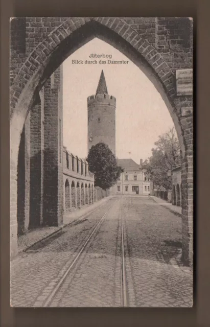 AK Jüterbog Blick durch das Dammtor gel. 1916 nach Ahrensburg bei Hamburg