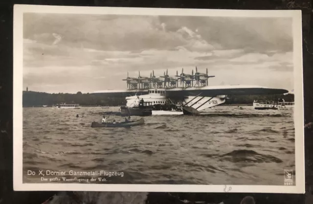 Mint Germany RPPC Real Picture Postcard Do X Largest Sea Plane In The World