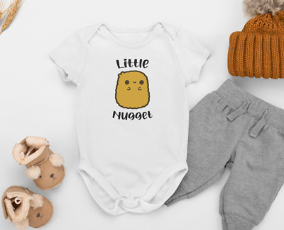 Little Nugget vest, Cute Nugget baby grow, Funny food baby gift, nugget bodysuit