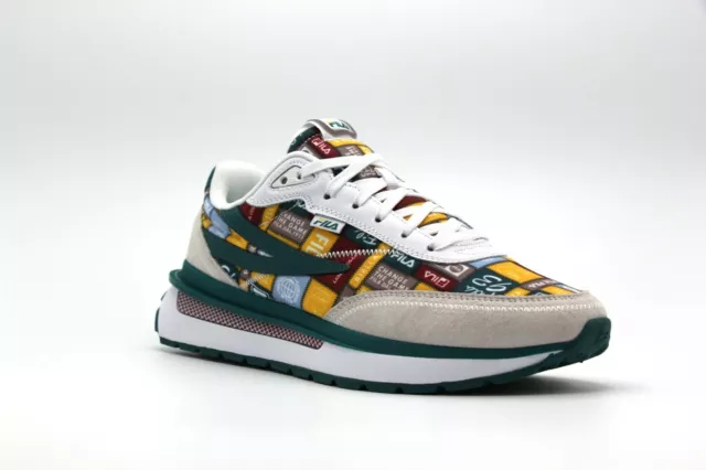NEW MEN FILA Renno White Green Suede Retro Edition Running Lace Up