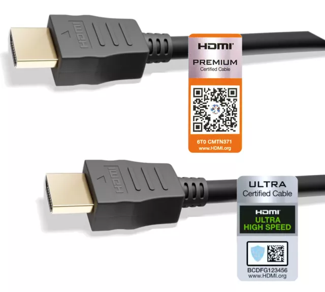 Zertifiziert HDMI 2.1 Ultra 2.0 Premium High Speed Kabel 8K 4320p 60Hz 4K 120Hz