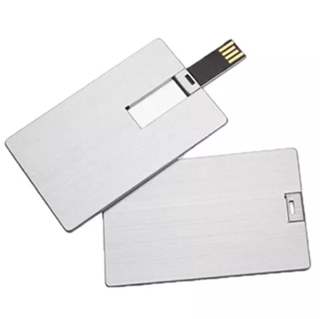 Metal Credit Card USB 2.0 32GB 16GB 8GB 4GB USB Flash Drive Pendrive 1GB Lot