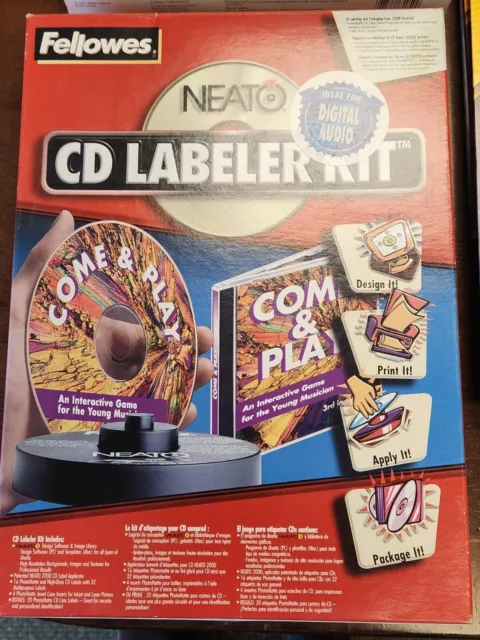 NEW CD LABELER KIT or DVD LABELER KIT~ FELLOWES NEATO 99940 ~ Fast Shipping