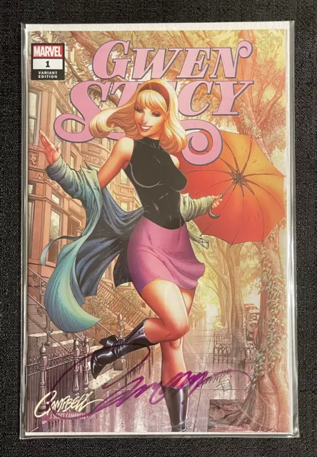 Marvel Gwen Stacy #1 A J. Scott Campbell Exclusive Variant Signed W Coa