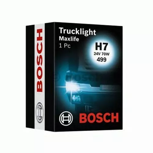 BOSCH Bulb 2pcs 24V 70W H7 TRUCKLIGHT MAXLIFE 1987302772