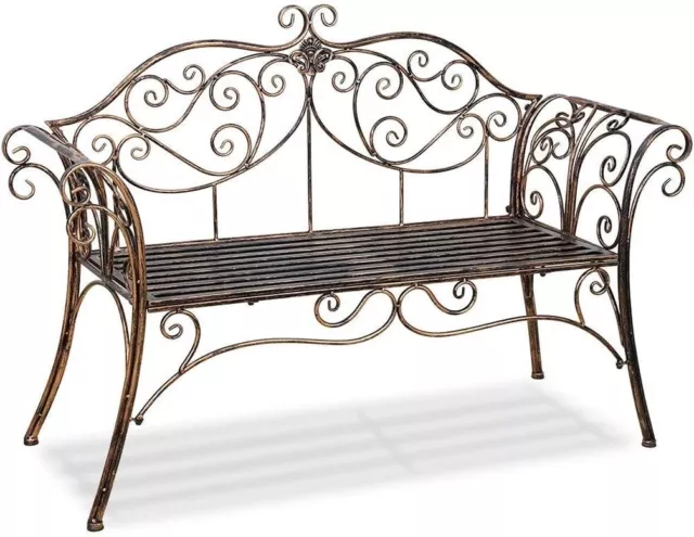 Metal Antique Garden Benches Clearance Outdoor wrought iron Bench 2 Seat