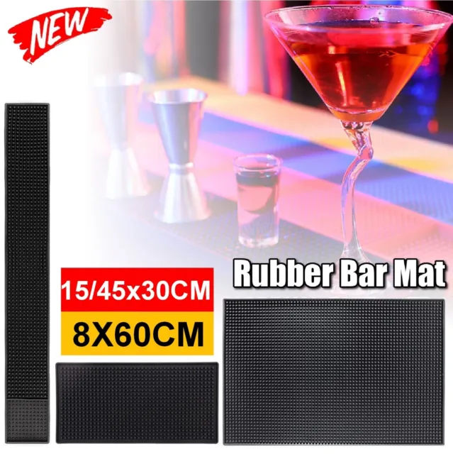 Non-slip Rubber Bar Mat Bar Runner Glass Drip Tray Beer Drink Rail Bars Service