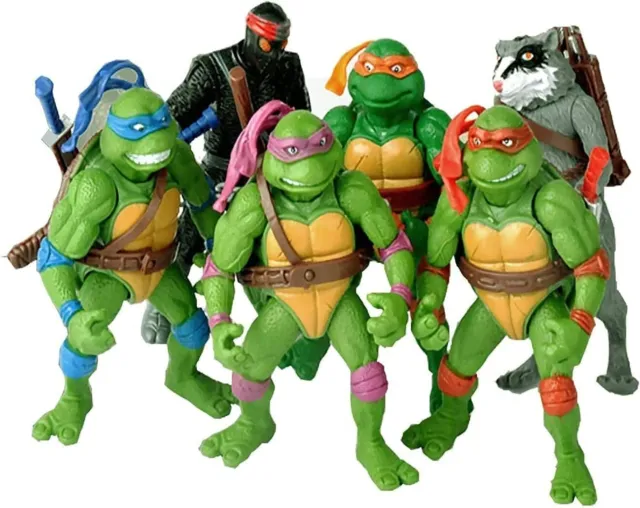 6Pcs Teenage Mutant Ninja Turtles TMNT Action Figures Collection Toys Set 4.5 in
