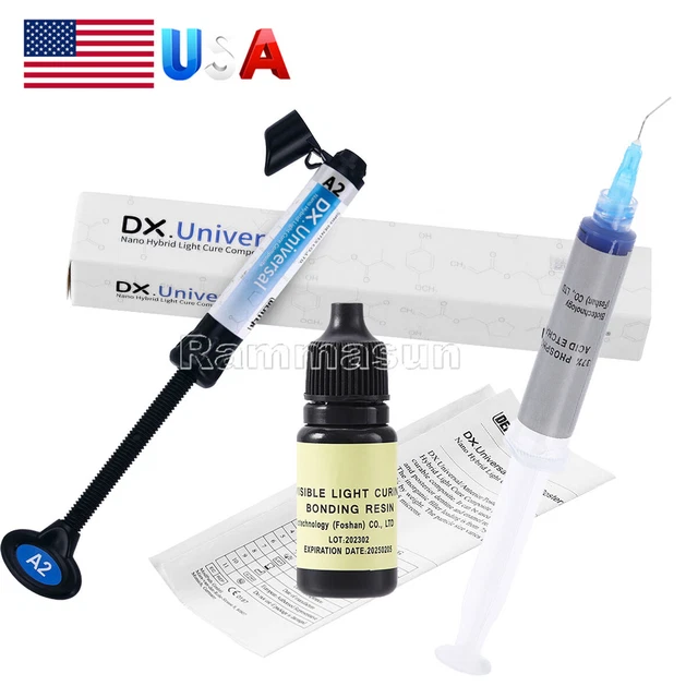 DENTAL LIGHT CURE Universal Composite Resin A2/Adhesive Bonding/Acid