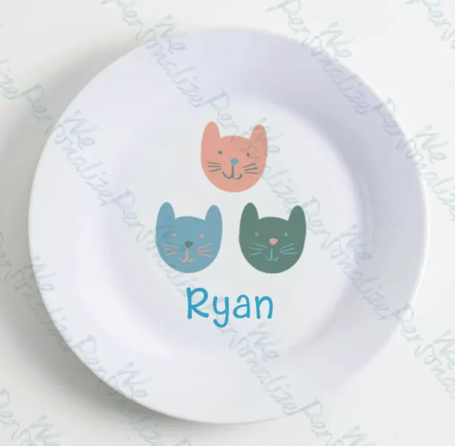 PERSONALISED Childrens Plate, animals. KIDS Dinner Plate. Childs Name dinasours