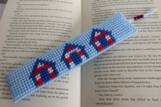 BEACH HUTS Seaside - Handmade bookmark. Thank you gift, Birthday, Book worm read