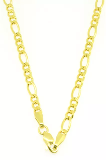 Pour Homme & Femme, Figaro Chaîne 585 Or 14 Carat or Jaune Neuf 50 CM Collier