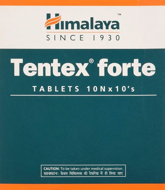 Himalaya Tentex Forte Green 100 Tablets (Pack of 10 X 10) for Men Free Shipping