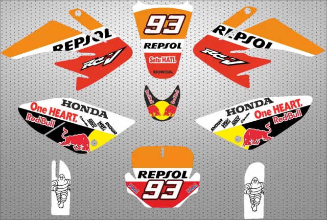 Pegatinas PIT BIKE stickers MALCOR RACER CRF70 adhesivos decals motogp Marquez