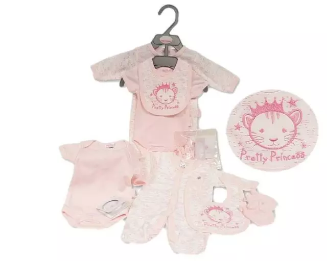 BNWT Piccolo Baby Ragazze Prematuro 4 Pezzi Principessa Corredino Set 1.4-2.3kg