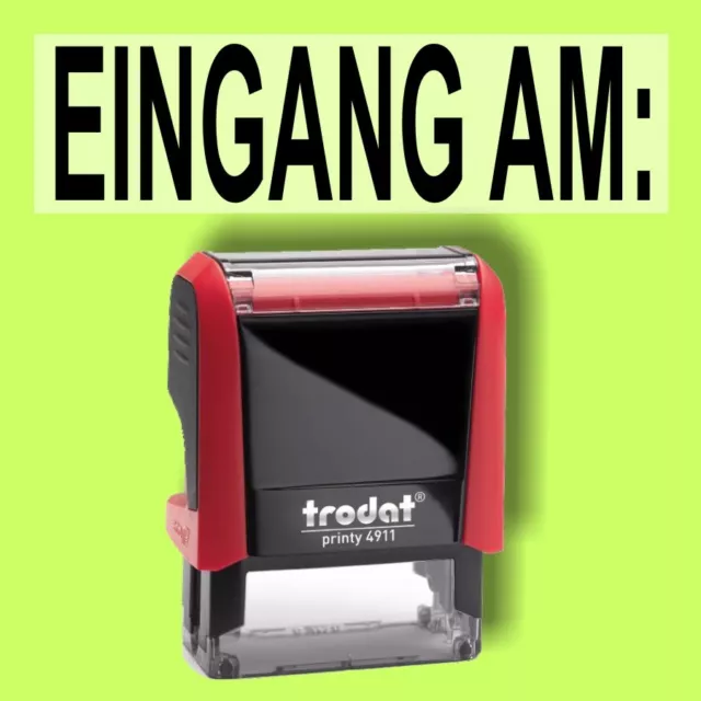 EINGANG AM Trodat Printy Rot 4911 Büro Stempel Kissen schwarz