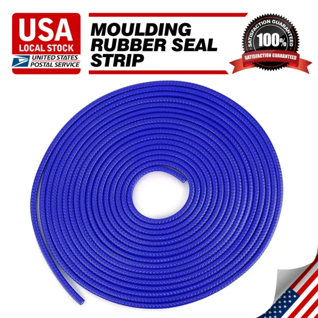 20Ft Car Door Edge Guard Moulding Trim Rubber Seal Strip Scratch Protector Blue