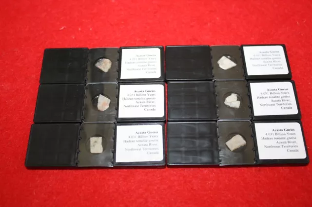 Acasta Gneiss world's oldest crustal rock 4 billion yrs small slice slide mount