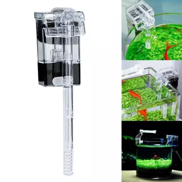 Mini Fish Tank Waterfall Filter Hang-On External Aquarium Filter USB