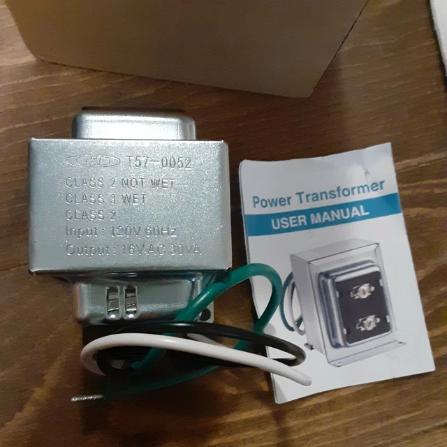 DOORBELL TRANSFORMER FOR Ring And Chime Doorbells Model MD0463 B1 16.
