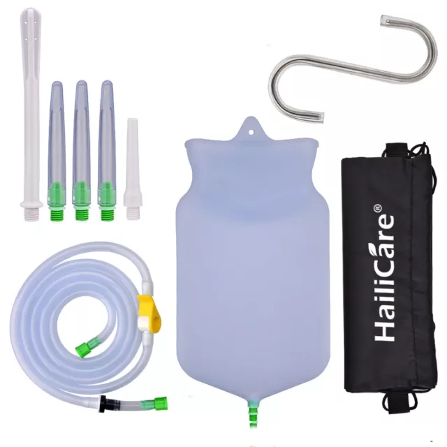 Kit bolsa de enema reutilizable silicona colon lavado anal