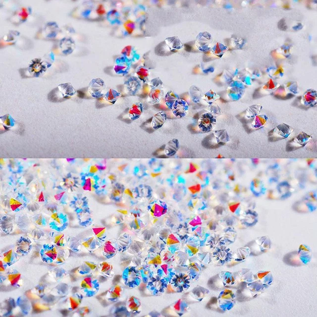 Mini 3D diamantes de imitación de cristal transparente para arte en uñas, baile hágalo usted mismo zapatos de manicura