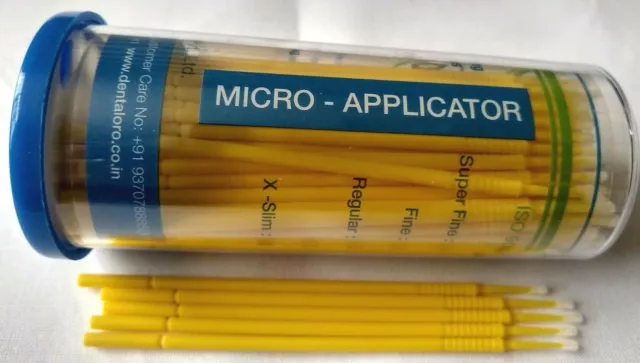 ORO Fin Jaune Disposable Micro Applicators Brush 100 Pièce Boîte 2
