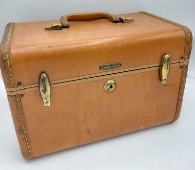 Vintage Samsonite Makeup Case Shwayder Bros Brown Leather Luggage Style 4612