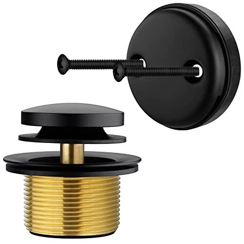 MATTE BLACK TUB Drain Kit, Brass TipToe Bathtub Drain Trim Set and Two