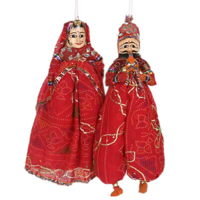 Kathputli aka Rajasthani Dolls Art, Handmade Puppet Pair Rajasthani Wood Folk