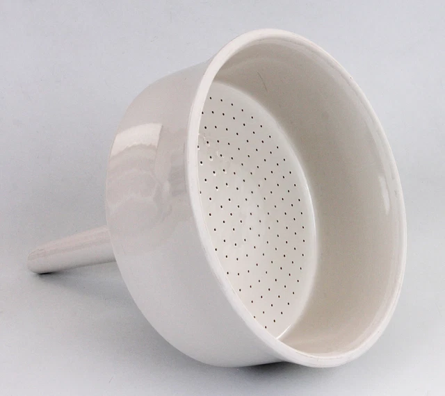 Coors Porcelain Perforated Buchner Funnel 4A C-8, 150 mm diameter Lab