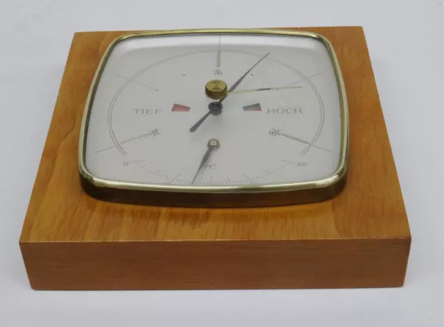 Noble Lufft Weather Station Barometer Thermometer Mid Century Design 2
