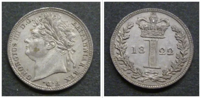 George IV Maundy 1d Penny Silver 1822 Lovely Example