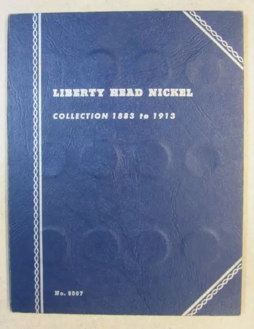 1883-1912 About Complete US Liberty Head "V" Nickel Set in Vtg. Whitman Folder