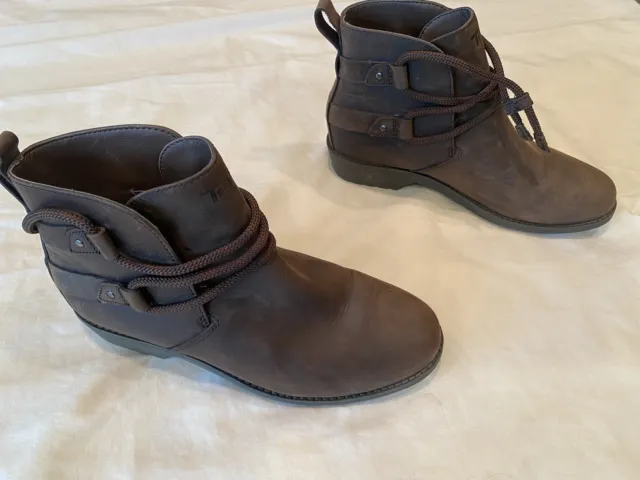 Teva De La Vina Dos Shorty Ankle Boots,  Brown Leather,  New w/o box, 7 1/2 Med