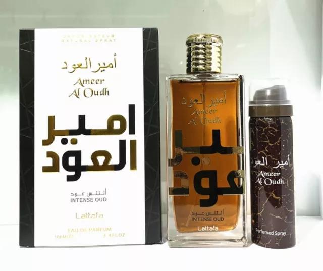 Geschenkbox Lattafa Ameer Al Oudh Intense Oud EDP 100ml + Deodorant 50ml Unisex