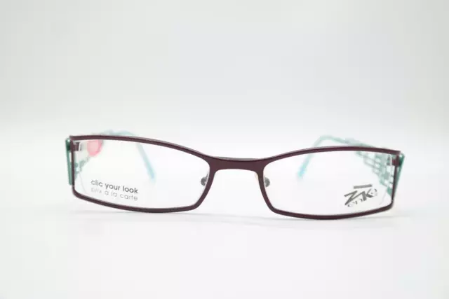 Vintage Zenka ohne Rouge Bordeaux Bleu Carré Lunettes Monture Lunettes NOS