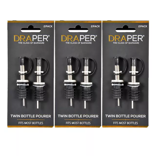 6Pcs Liquor Bottle Pourers Tapered Spout with Long Dust Caps Oil Dispenser Set