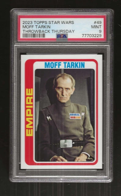 2023 Topps  Star Wars Throwback Thursday #49  Moff Tarkin   Psa 9 Mint