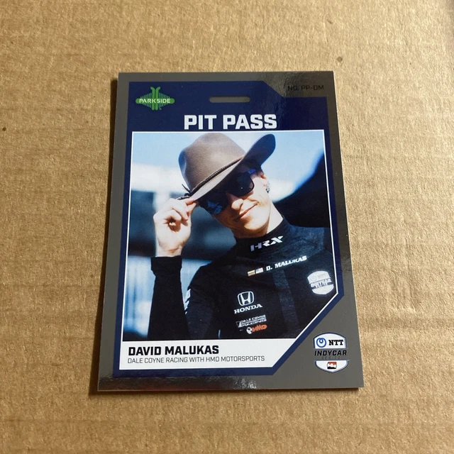 2024 PARKSIDE NTT Indy Car Racing PIT PASS Card DAVID MALUKAS EUR 1,11 ...