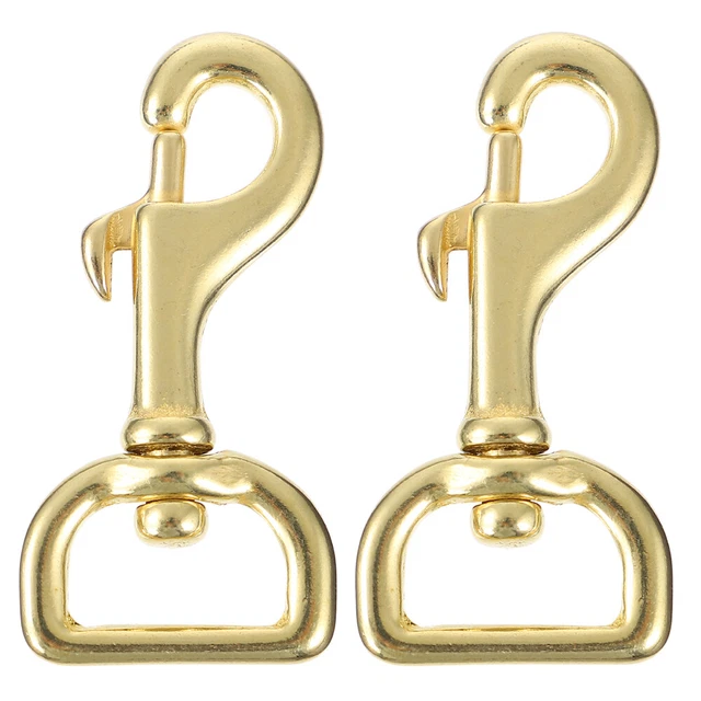 2 piezas Mástil Bandera Latón Botones Práctico Collar Perro Mosquetón Gancho