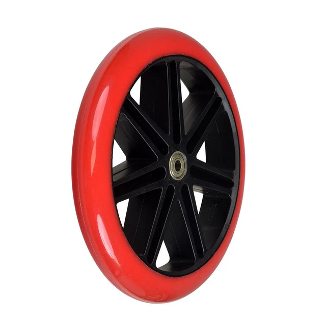200 mm Wheel for the Fuzion CityGlide Kick Scooter, Red Wheel Black Hub 200 mm Wheel for the Fuzion CityGlide Kick Scooter, Red Wheel Black Hub
