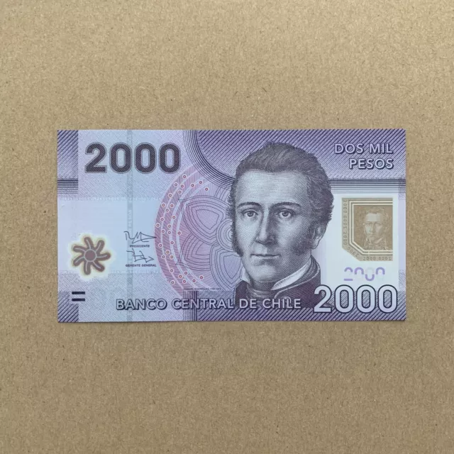 Low Serial Number Chile 2000 Pesos Banknote 2012 Chilean Plastic Polymer Money