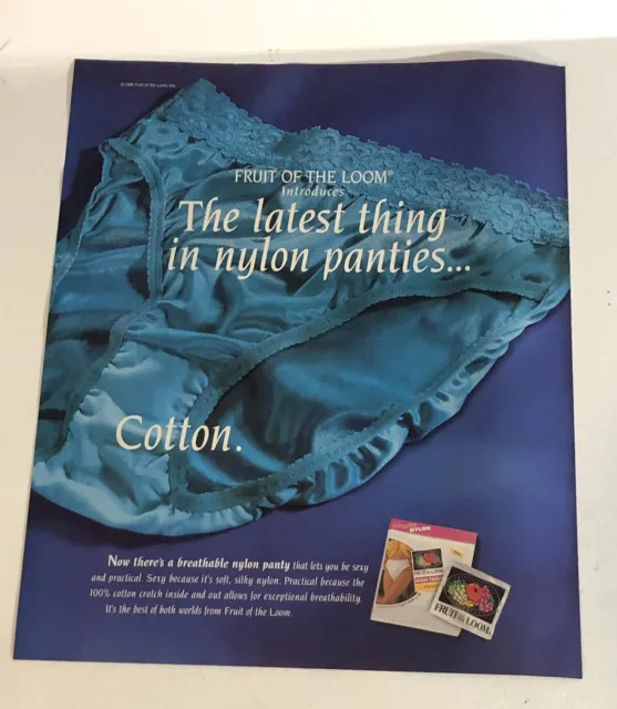 1990 Fruit of the Loom Underwear Panties vintage print ad 90's  advertisement a3