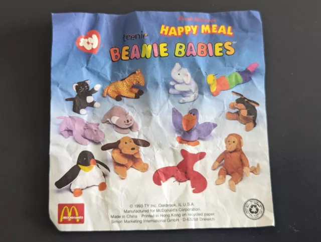 Ty Teenie Beanie Babies 1993 Bnip Full set. McDonalds Happy Meal Toys. 2