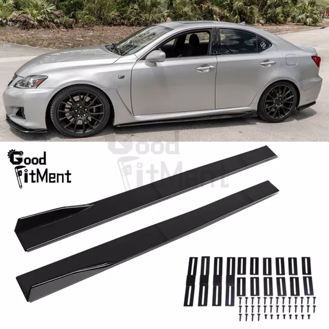 For Nissan 350Z 370Z Car Side Skirts Splitter Extension Body Kit Glossy Black US